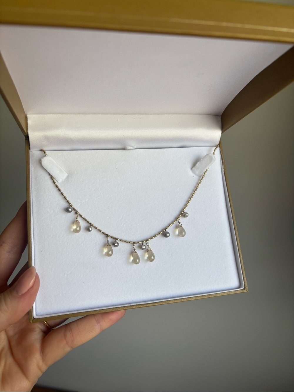 Vintage KENNETH COLE delicate fringe station style necklace